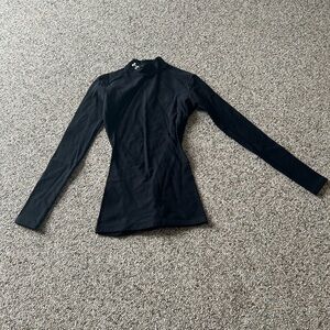 Under Armour Black Long-Sleeve Mock-Neck Performance Top